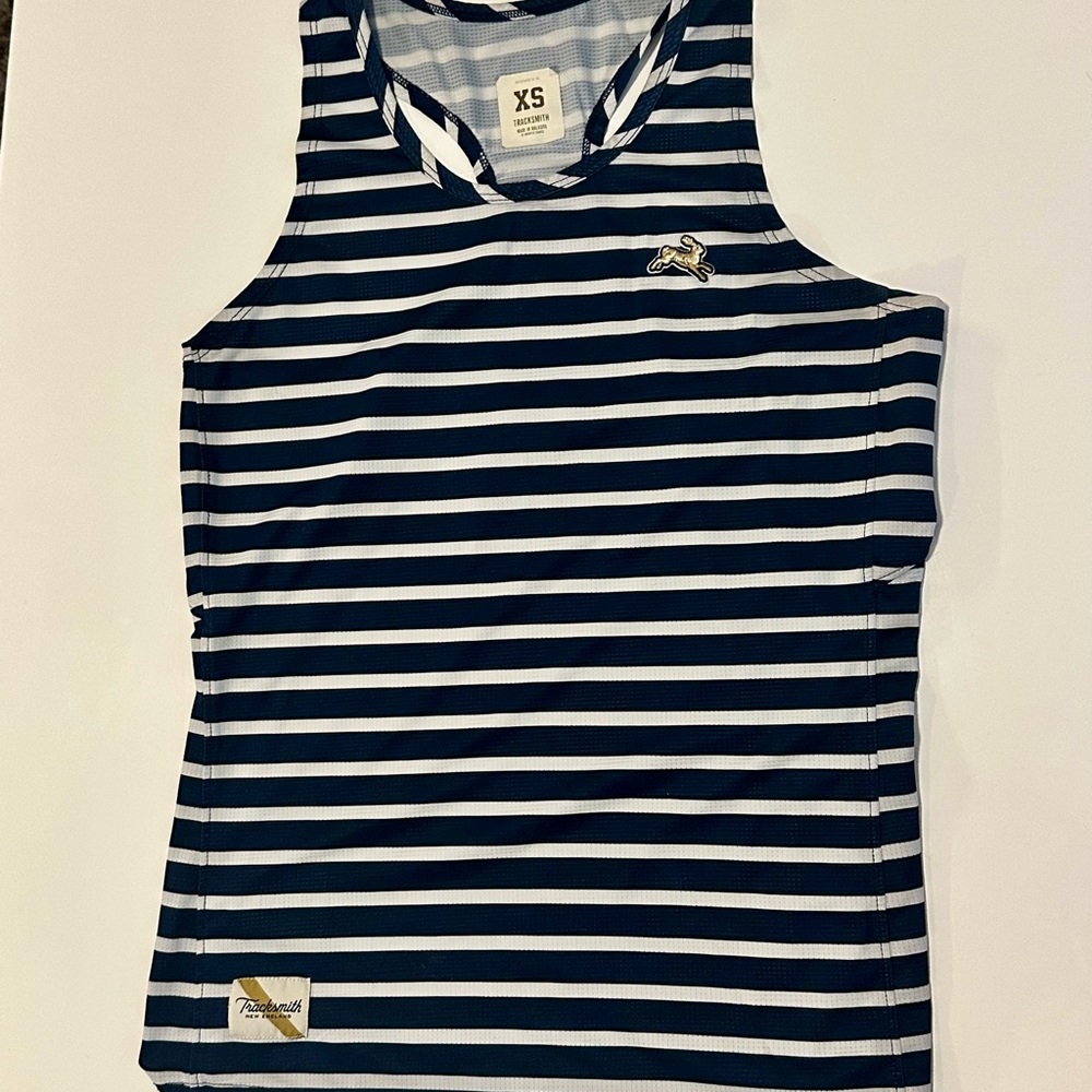 Tracksmith Navy and White Striped Twilight Tank